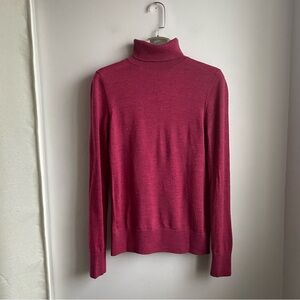 100% Wool Turtle Neck Knit-Pink&Purple-Sandra Angeluzzi-Size M